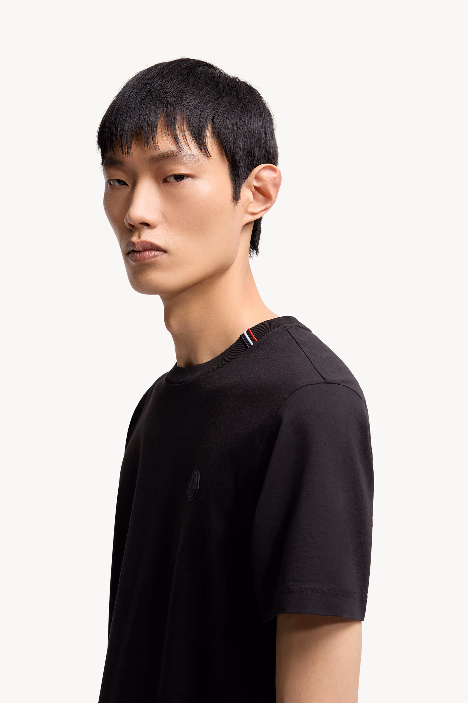 Cotton T-Shirt Men Black Moncler 4